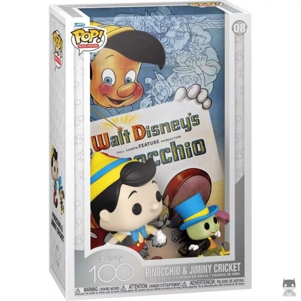 Figurine Funko POP Pinocchio & Jiminy Cricket avec boîte