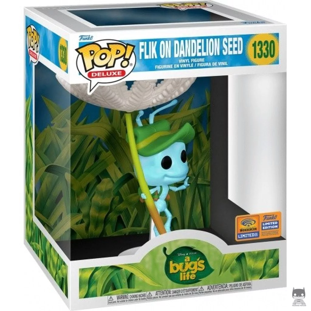 Figurine Funko POP Flik sur une graine de pissenlit avec boîte