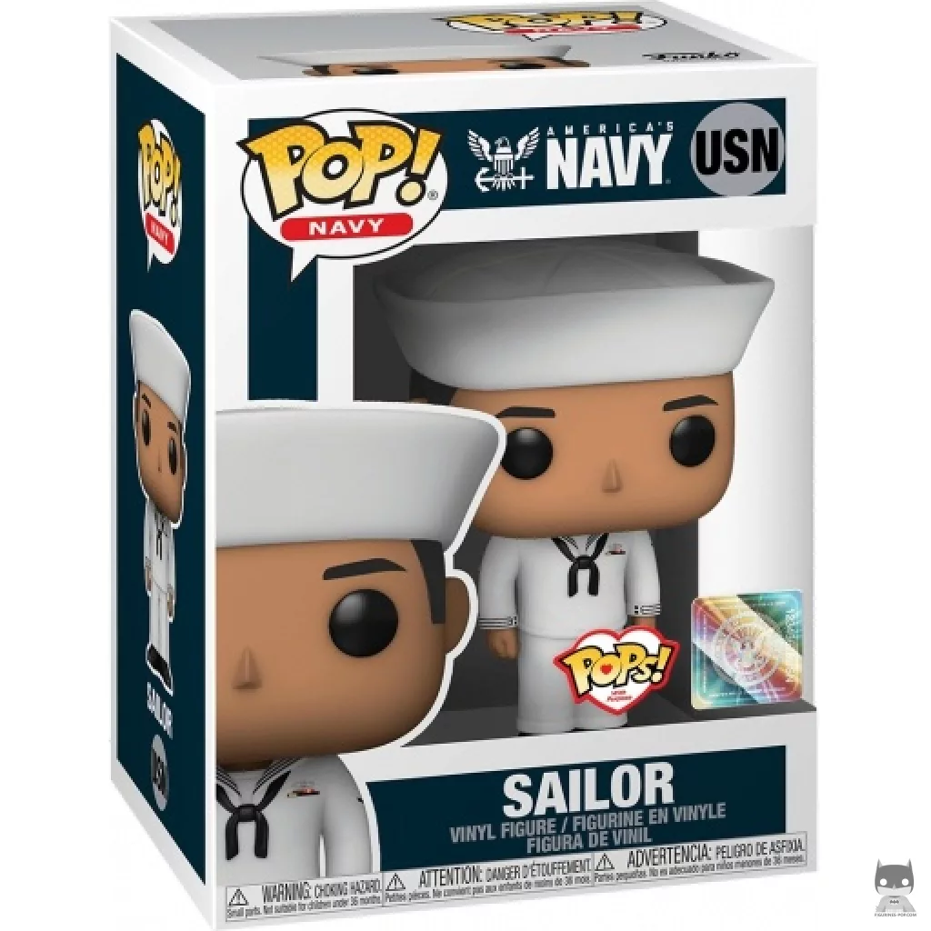 Figurine Funko POP Marin de la Navy Américaine Homme en Tenue de Cérémonie (Hispanique) avec boîte
