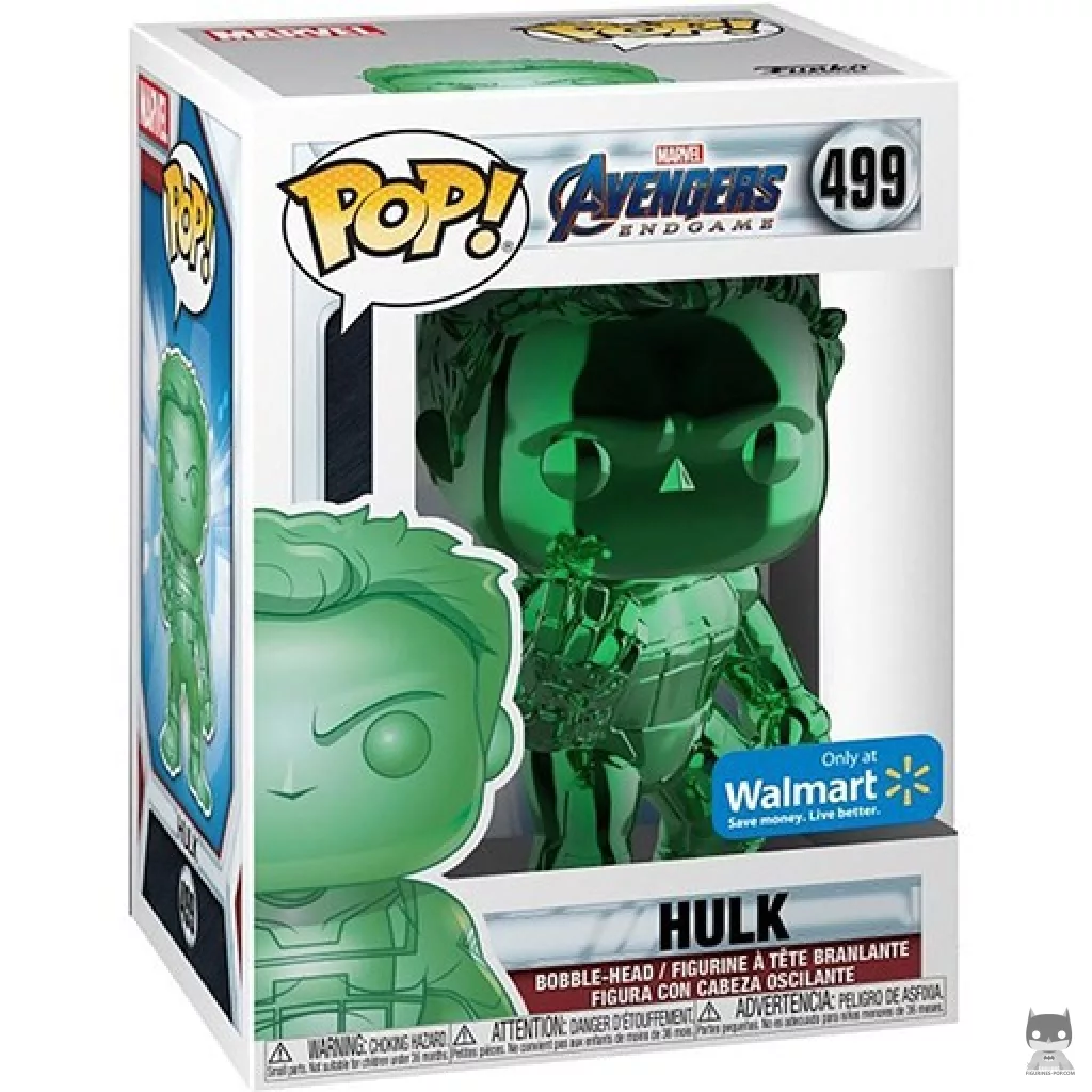 Figurine Funko POP Hulk (Vert & Chrome) avec boîte