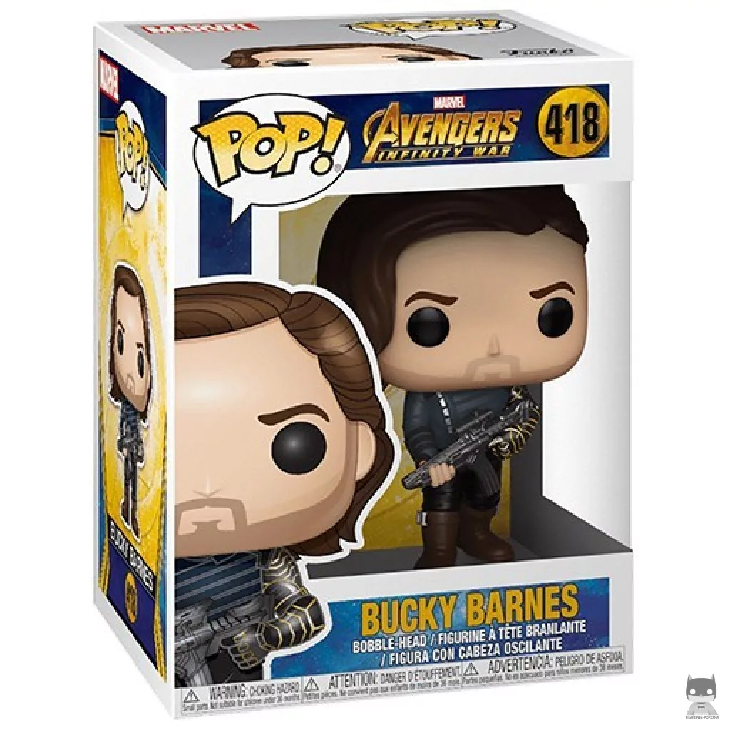 Figurine Funko POP Bucky Barnes (avec arme) avec boîte