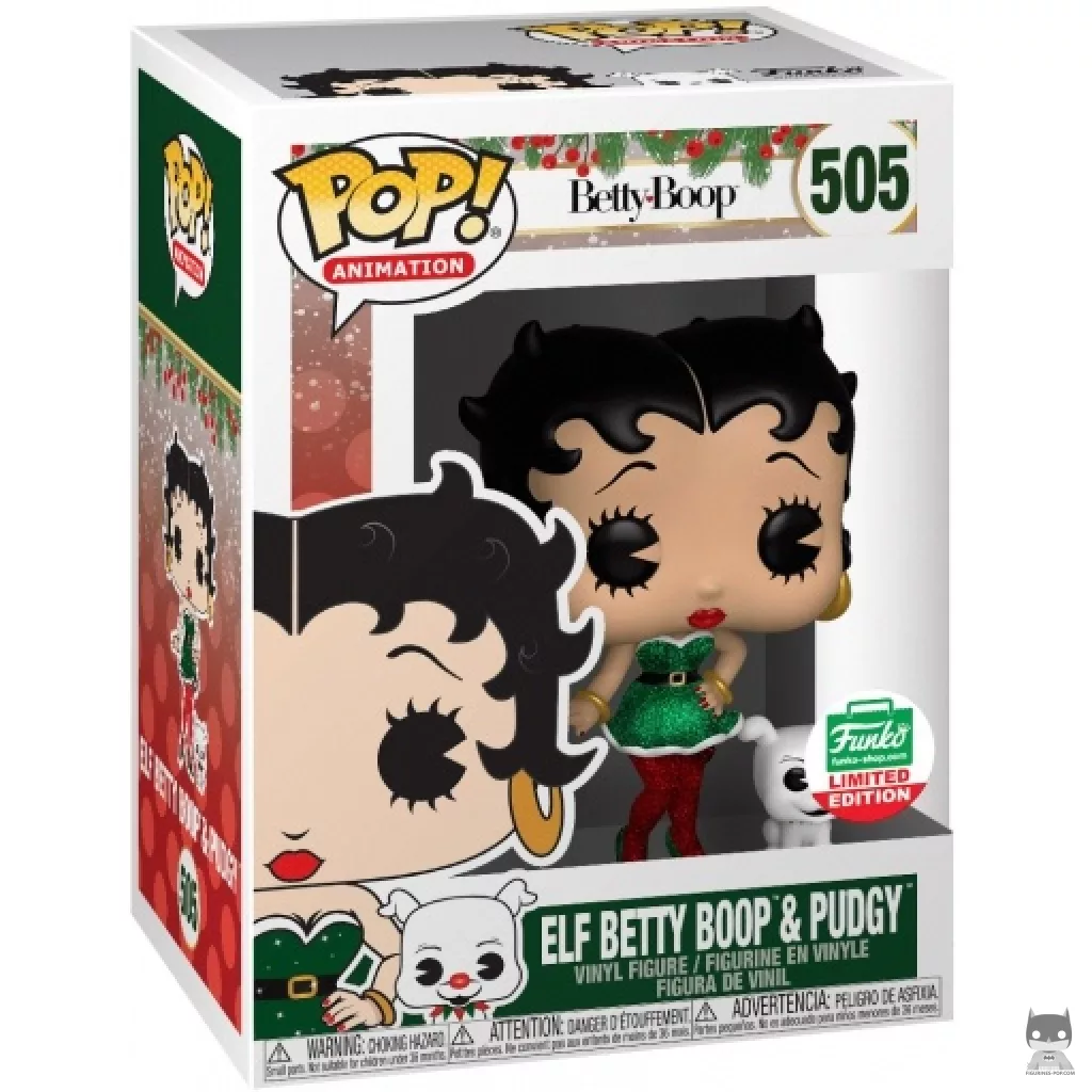 Figurine Funko POP Betty Boop Elfe & Pudgy avec boîte