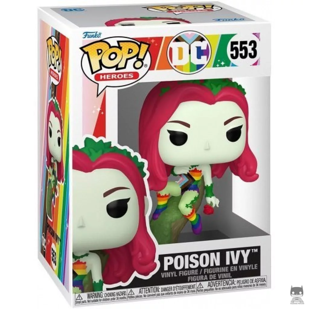 Figurine Funko POP Poison Ivy (Drapeau Arc-en-ciel) avec boîte