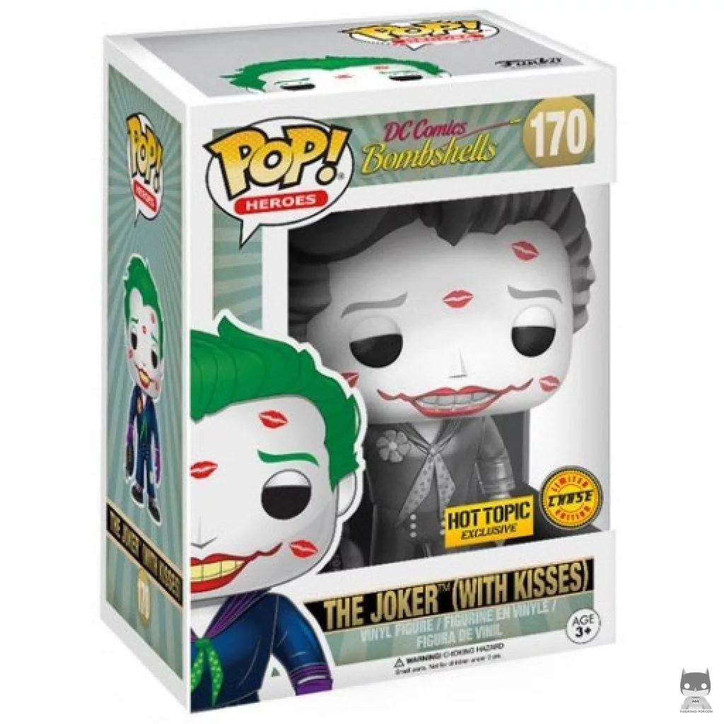 Figurine Funko POP Le Joker avec Bisous (Noir & Blanc) (DC Comics : Bombshells)