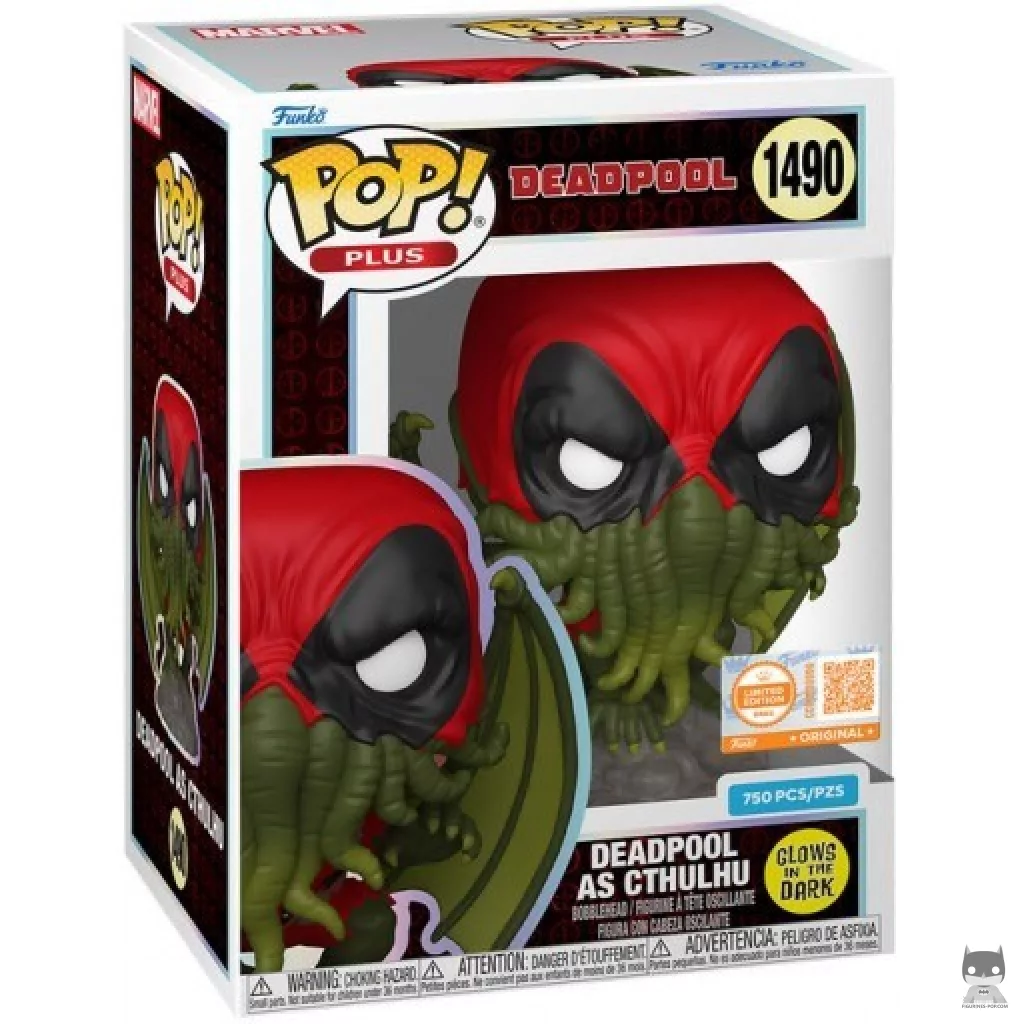 Figurine Funko POP Deadpool en Cthulhu (Glow in the Dark) avec boîte