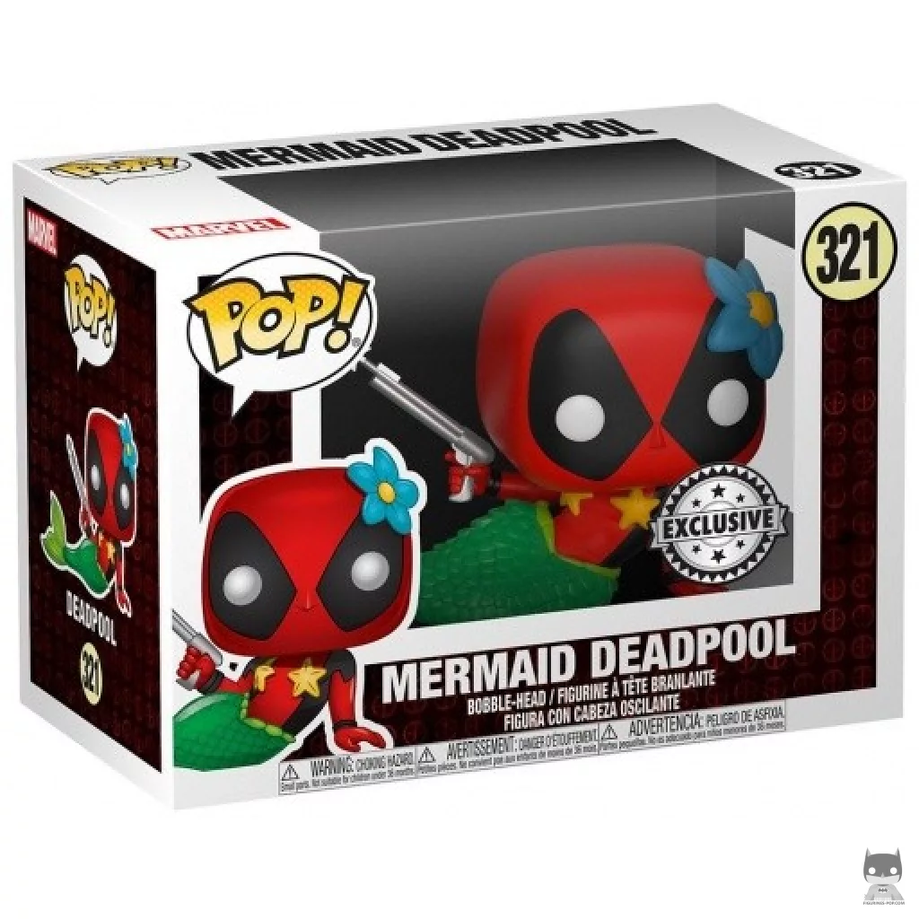 Figurine Funko POP Deadpool Sirène avec boîte