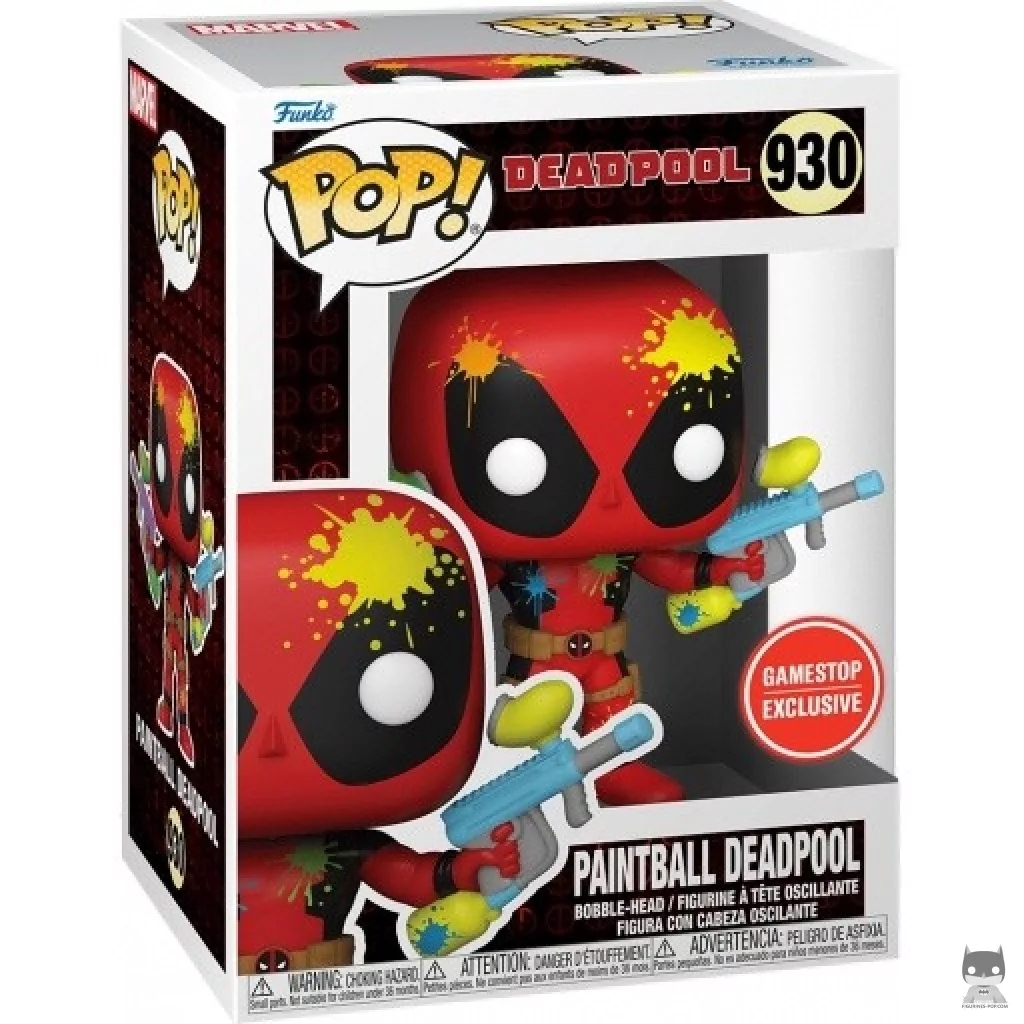 Figurine Funko POP Deadpool Paintball avec boîte