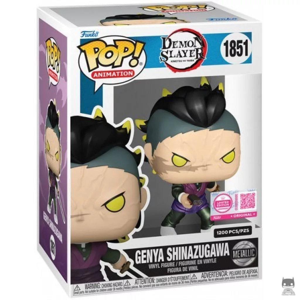 Figurine Funko POP Genya Shinazugawa (Forme Démon) (Metallic) avec boîte