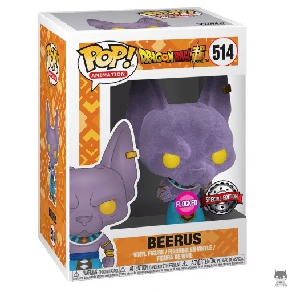 Figurine Funko POP Beerus (Flocked) avec boîte