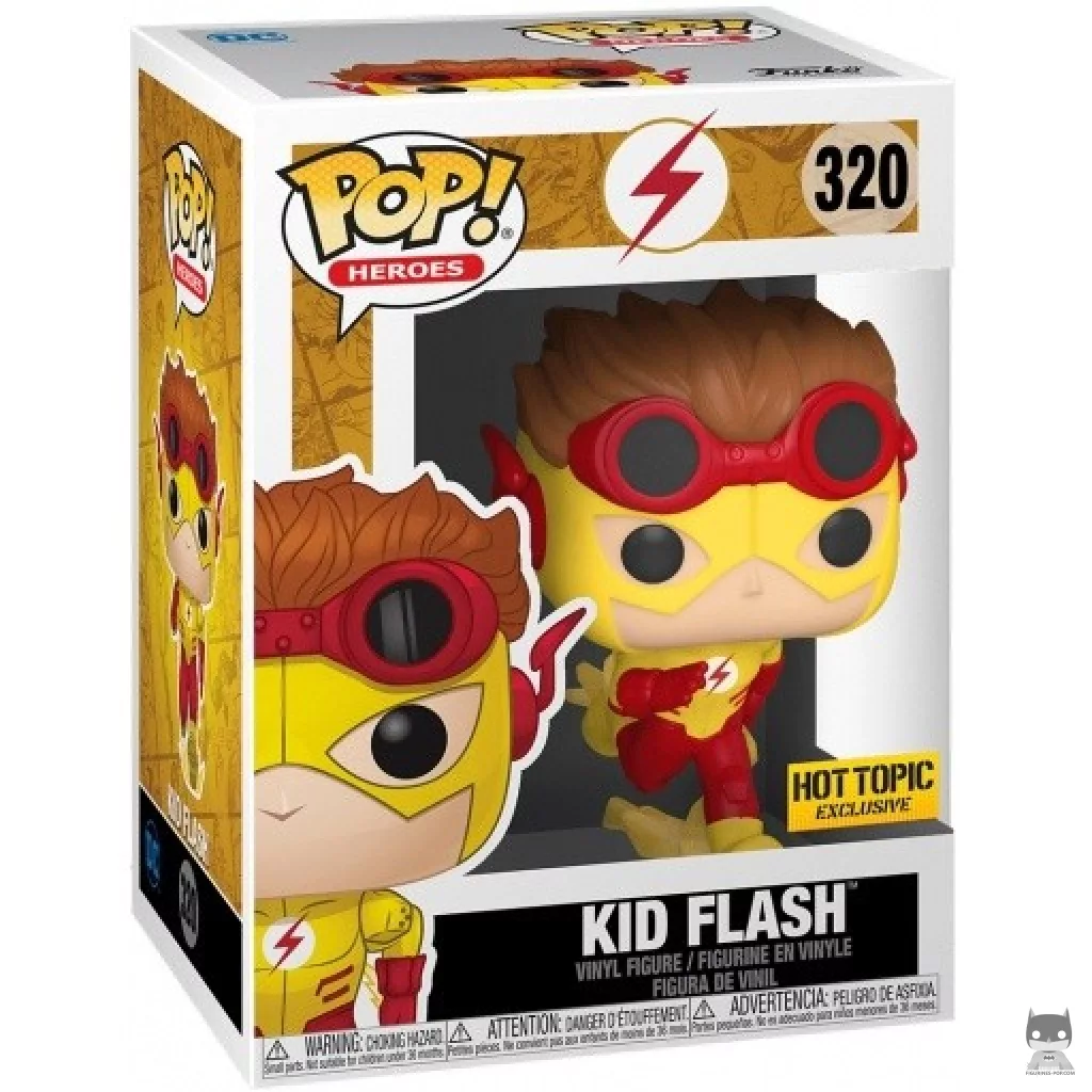 Figurine Funko POP Kid Flash (Chase & Glow in the Dark) avec boîte