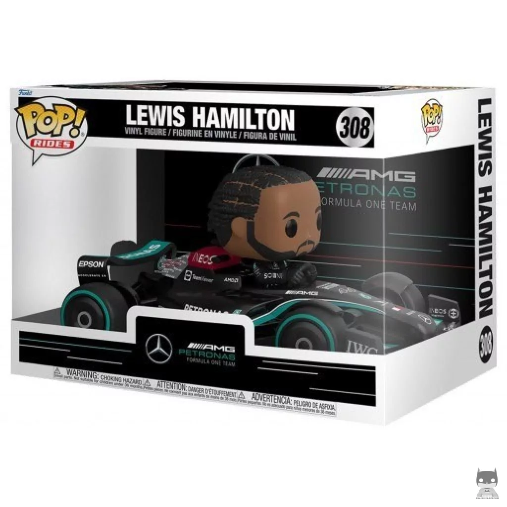Figurine Funko POP Lewis Hamilton dans F1 Mercedes AMG avec boîte