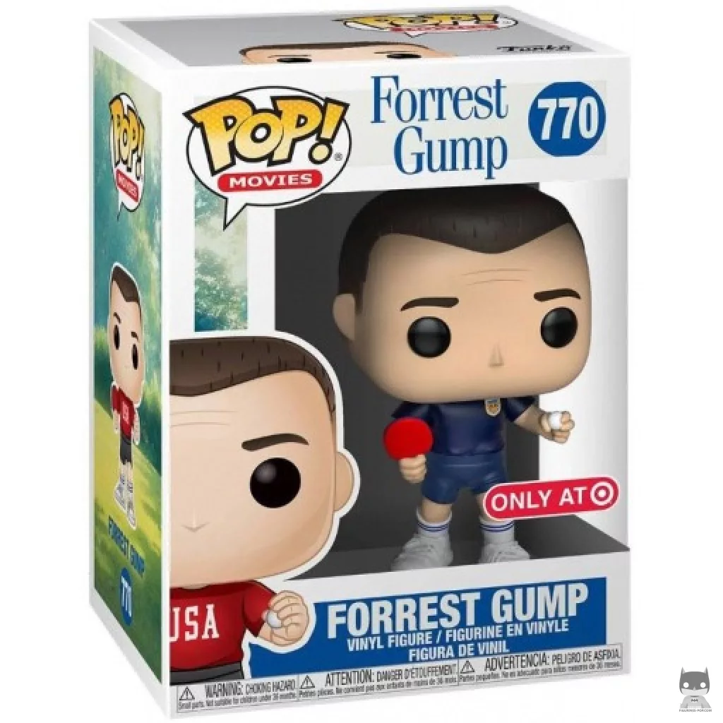 Figurine Funko POP Forrest Gump Ping Pong (Bleu) avec boîte