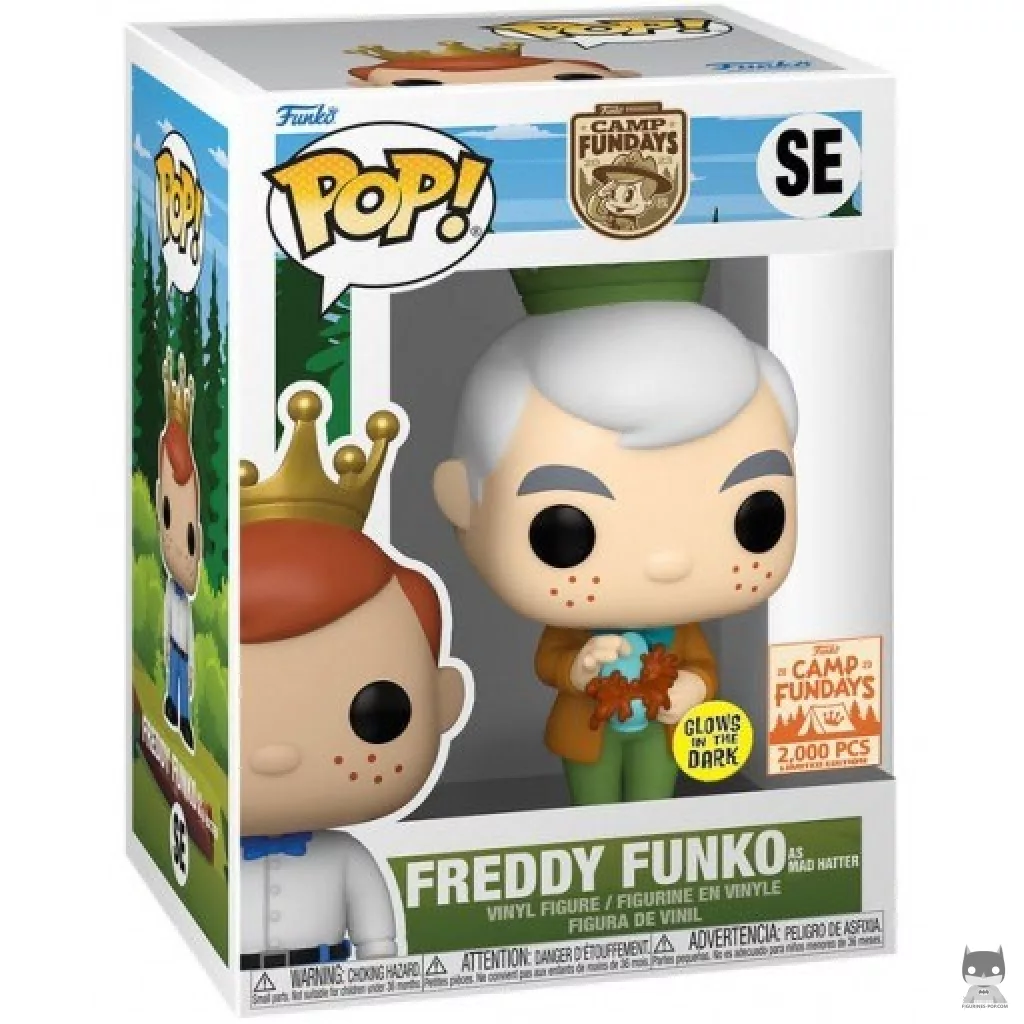Figurine Funko POP Freddy Funko En Chapelier Fou - Glow In The Dark avec boîte