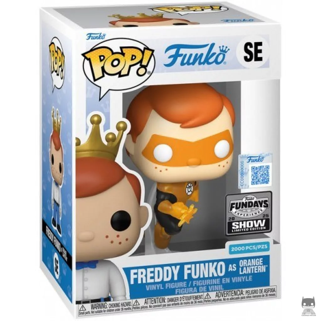Figurine Funko POP Freddy Funko en Orange Lantern (Translucent) avec boîte