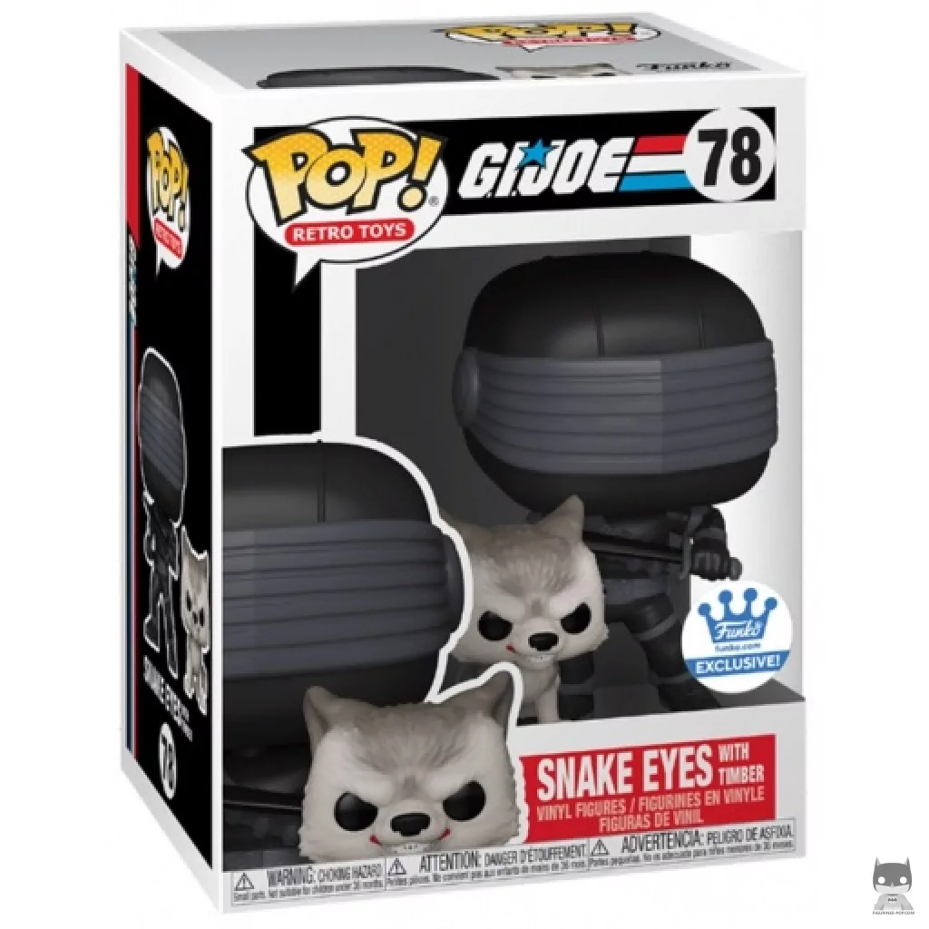 Figurine Funko POP Snake Eyes avec Timber avec boîte