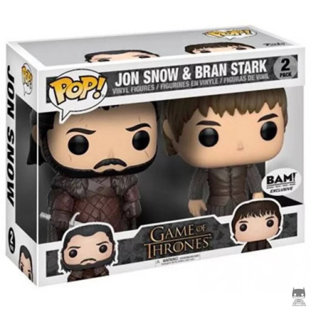 Figurine Funko POP Jon Snow & Bran Stark avec boîte