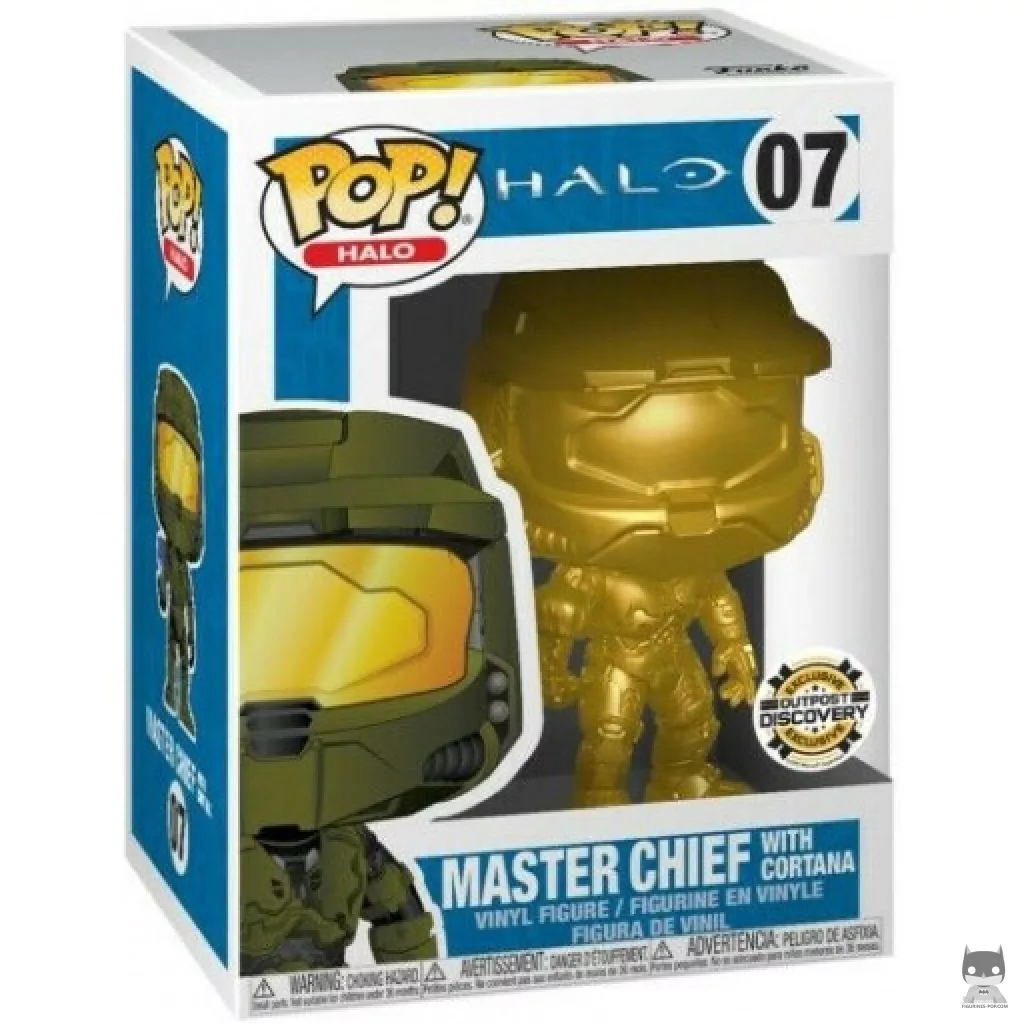 Figurine Funko POP Master Chief with Cortana (Or) avec boîte