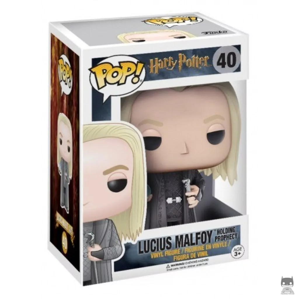Figurine Funko POP Lucius Malfoy tenant la Prophétie avec boîte