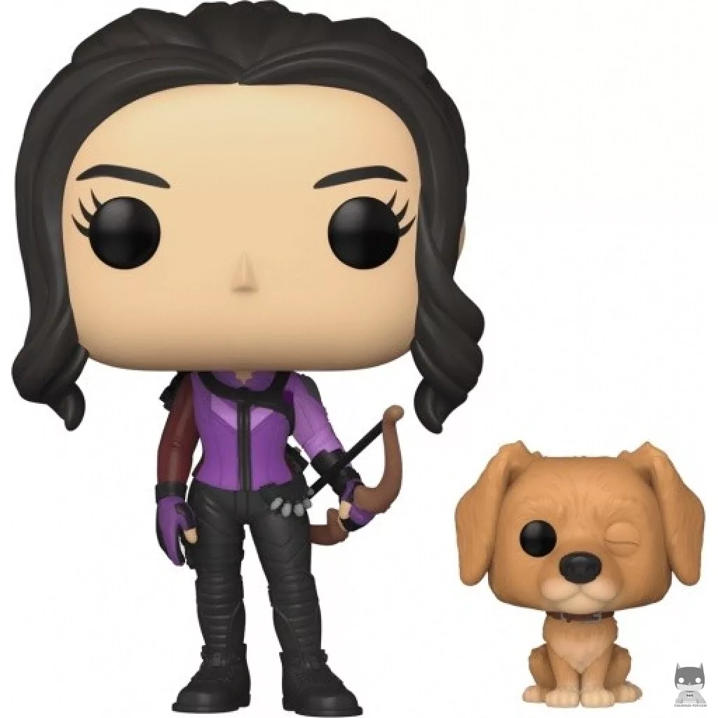 Figurine Funko POP Kate Bishop avec Lucky le Chien Pizza (Hawkeye)