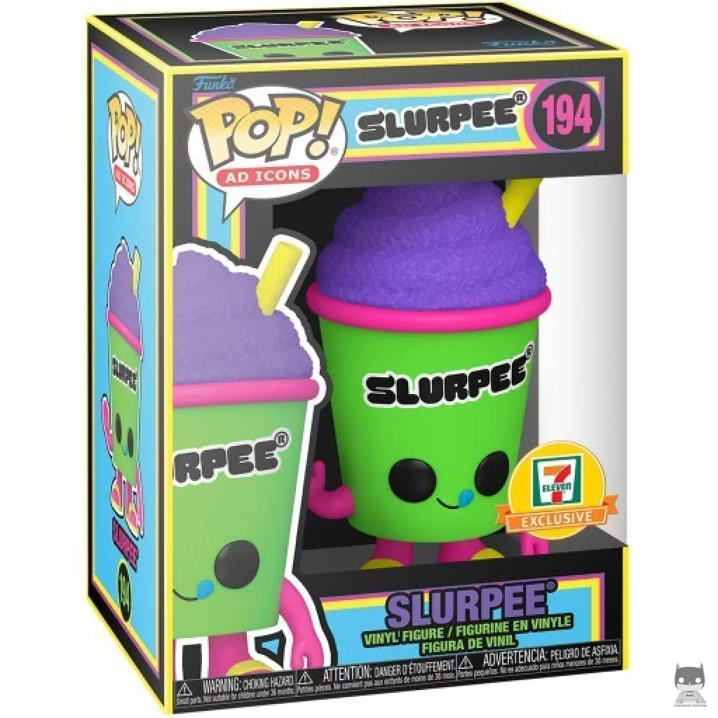 Figurine Funko POP Slurpee (Gobelet Vert) (Black Light) avec boîte