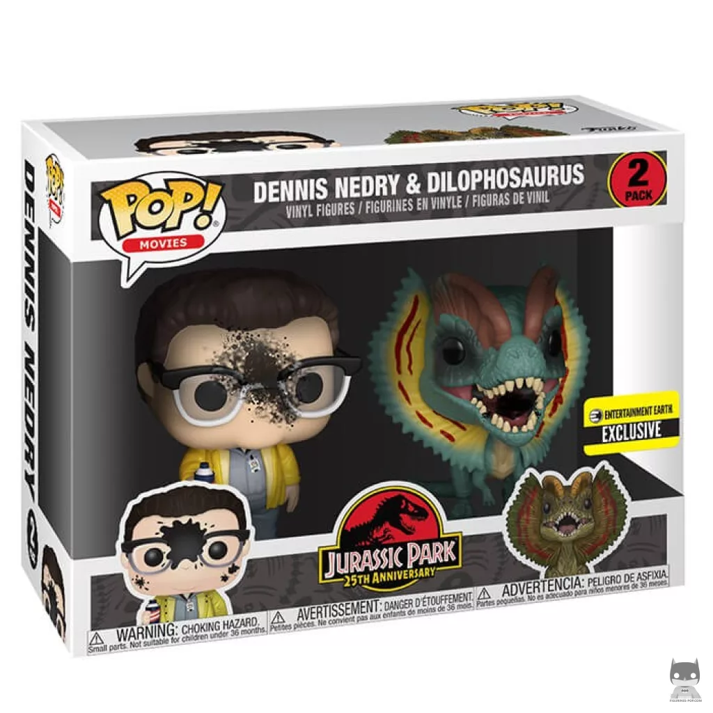 Figurine Funko POP Dennis Nedry & Dilophosaurus avec boîte