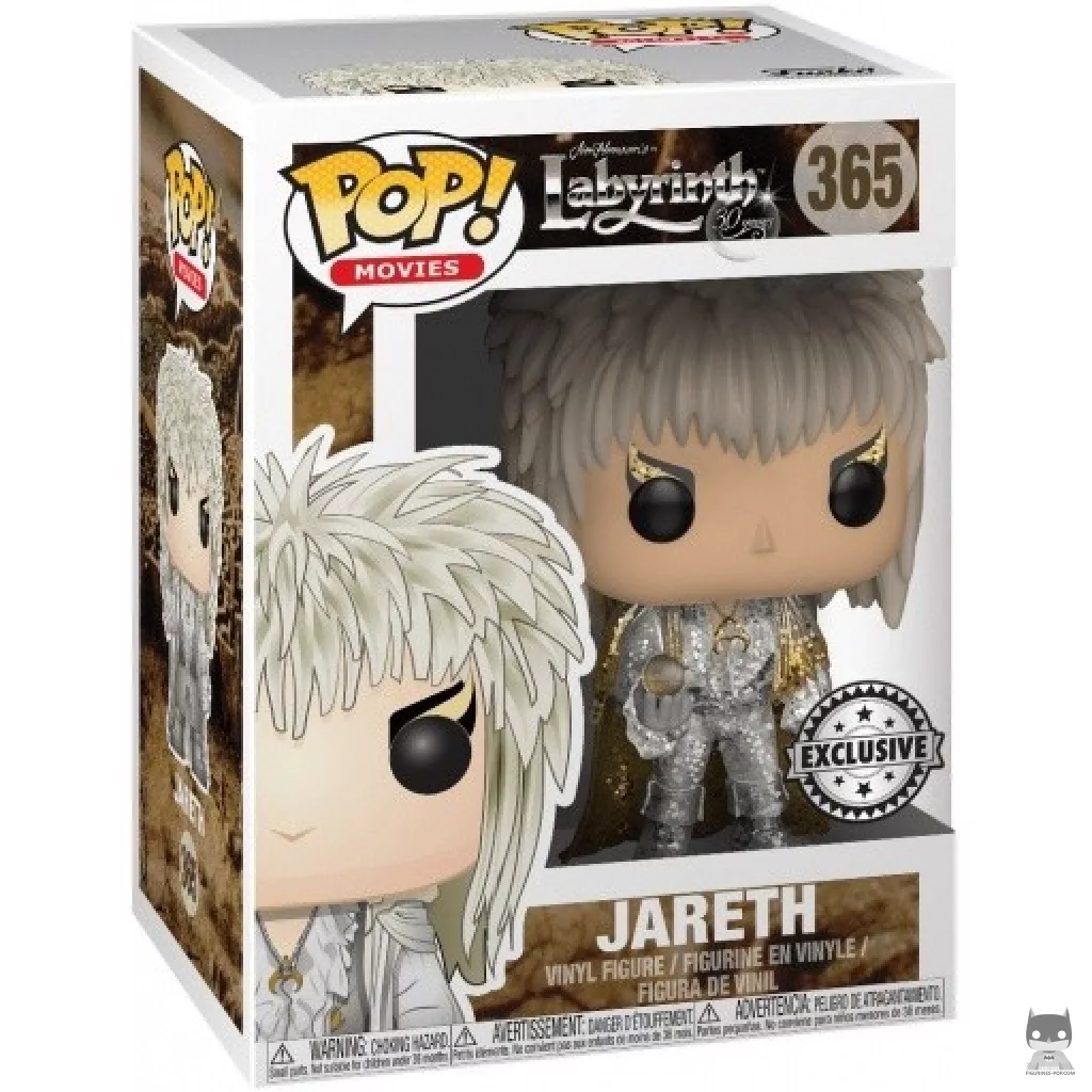Figurine Funko POP Jareth (Combinaison Grise) (Glitter) avec boîte
