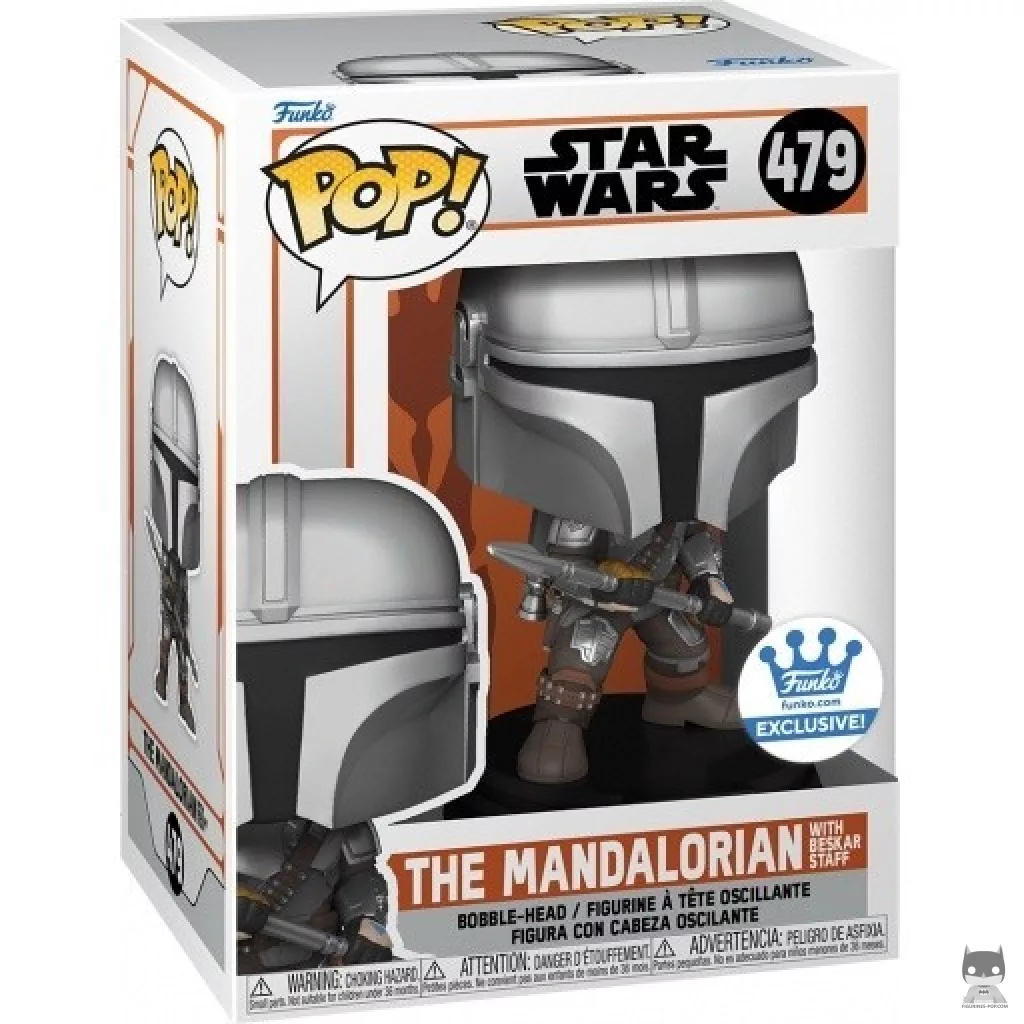 Figurine Funko POP Le Mandalorien avec Lance Beskar avec boîte