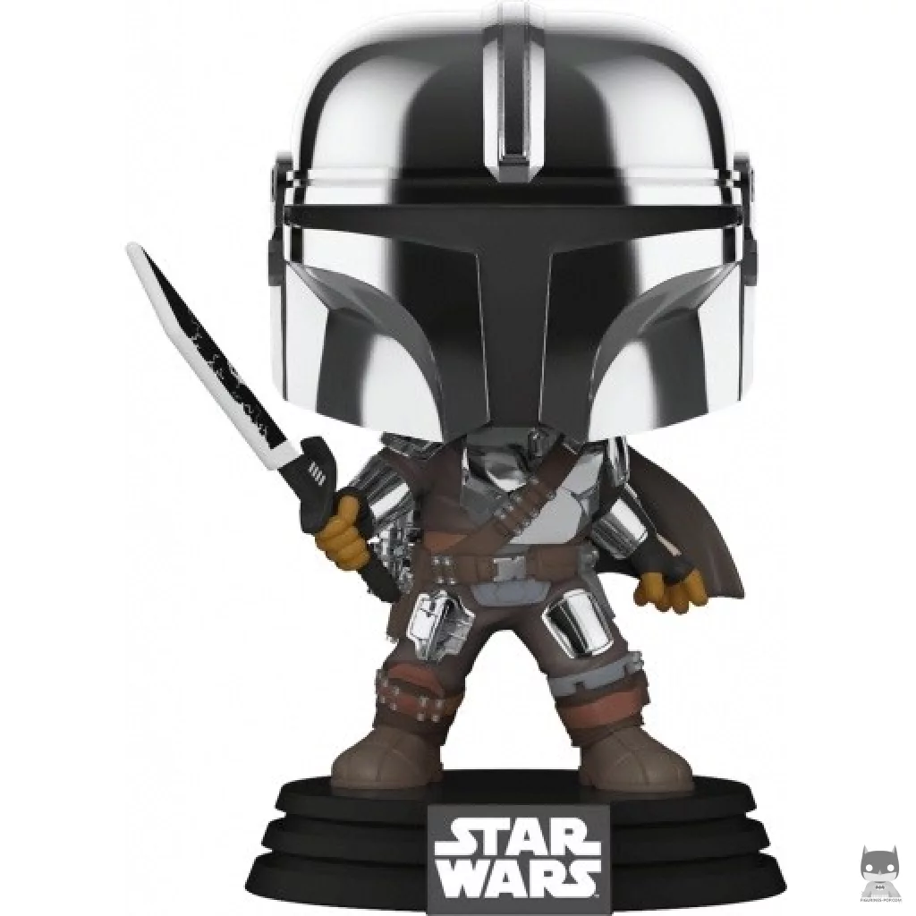 Figurine Funko POP Le Mandalorien avec Dark Saber (Glow in the Dark & Metallic) (Le Mandalorien (Star Wars))