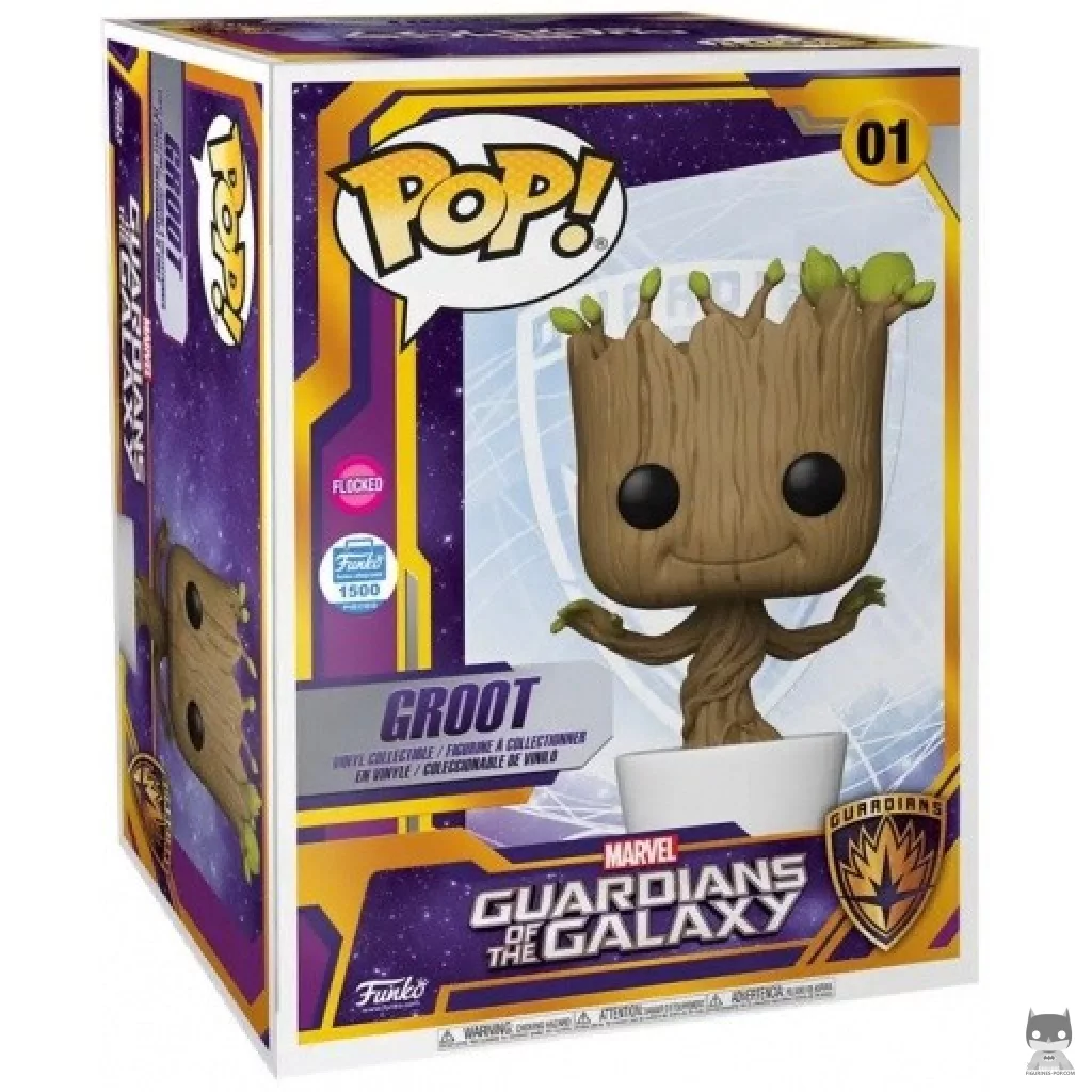 Figurine Funko POP Groot (Supersized 18'' & Flocked) avec boîte