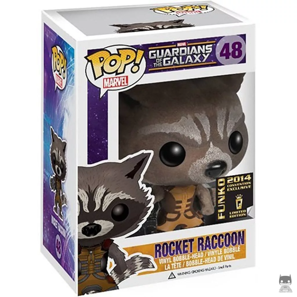 Figurine Funko POP Rocket Raccoon (Flocked) avec boîte