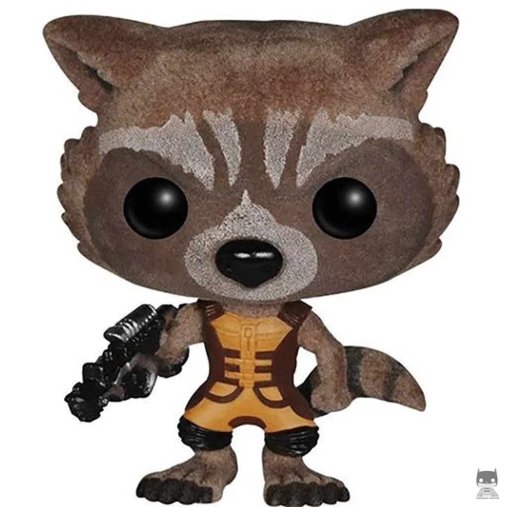 Figurine Funko POP Rocket Raccoon (Flocked) (Les Gardiens de la Galaxie)