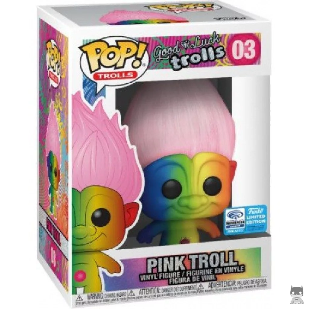 Figurine Funko POP Troll Rose (Rainbow) avec boîte