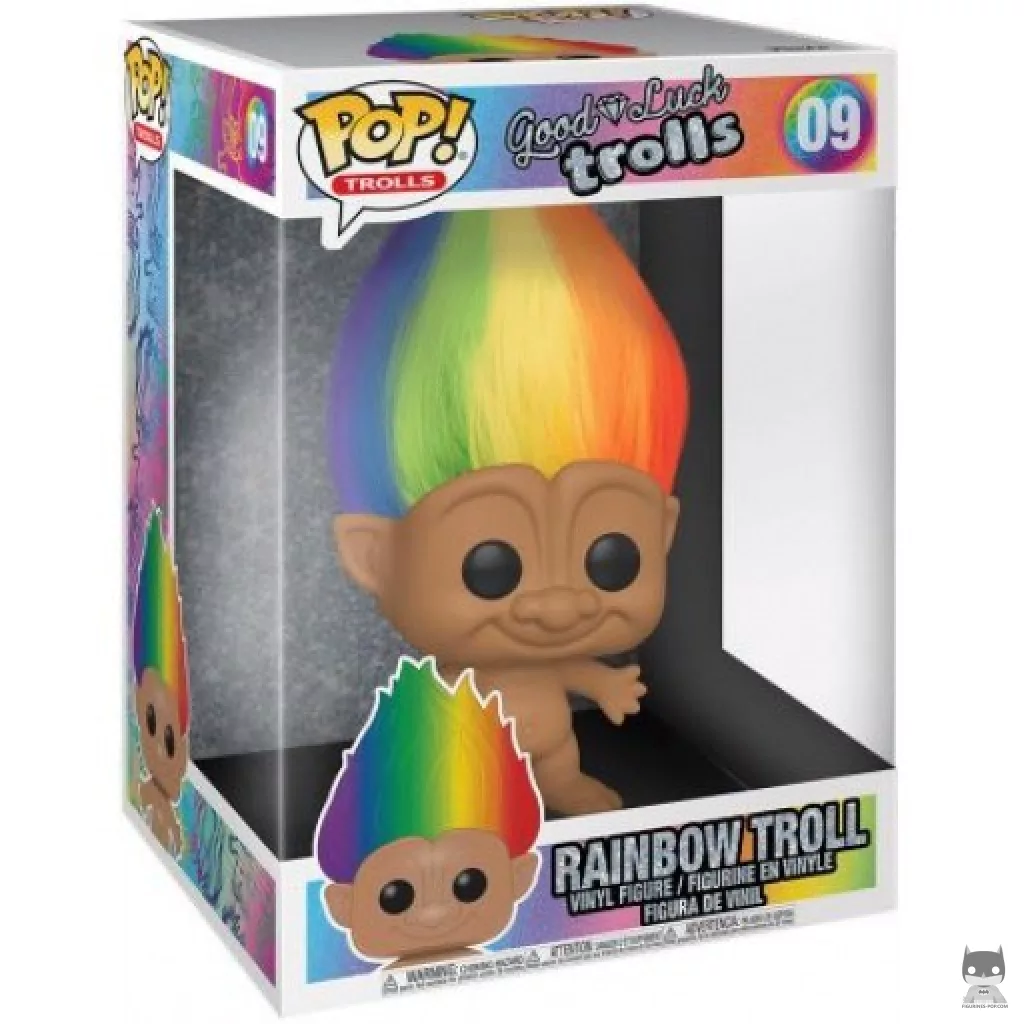 Figurine Funko POP Troll Arc-en-ciel (Supersized) avec boîte