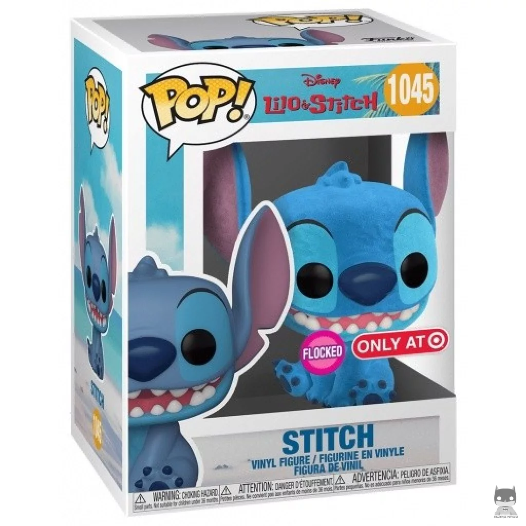 Figurine Funko POP Stitch souriant (Flocked) avec boîte