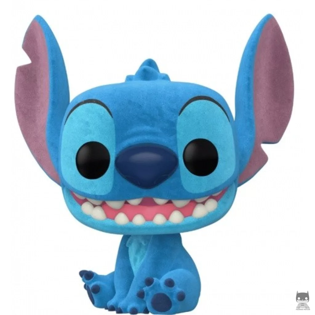 Figurine Funko POP Stitch souriant (Flocked) (Lilo and Stitch)