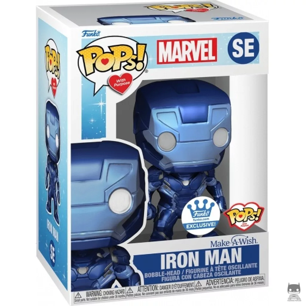Figurine Funko POP Iron Man (Metallic) avec boîte