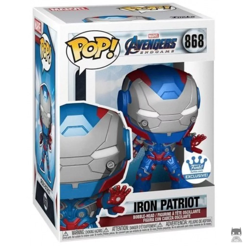 Figurine Funko POP Iron Patriot (Metallic) avec boîte