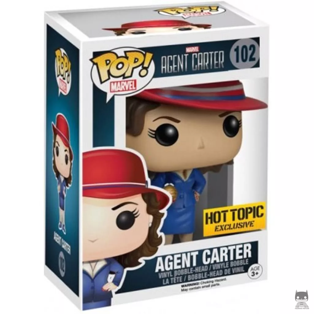 Figurine Funko POP Agent Peggy Carter (avec Orbe Doré) avec boîte