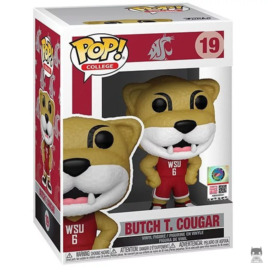 Figurine Funko POP Butch T. Cougar (WSU) avec boîte