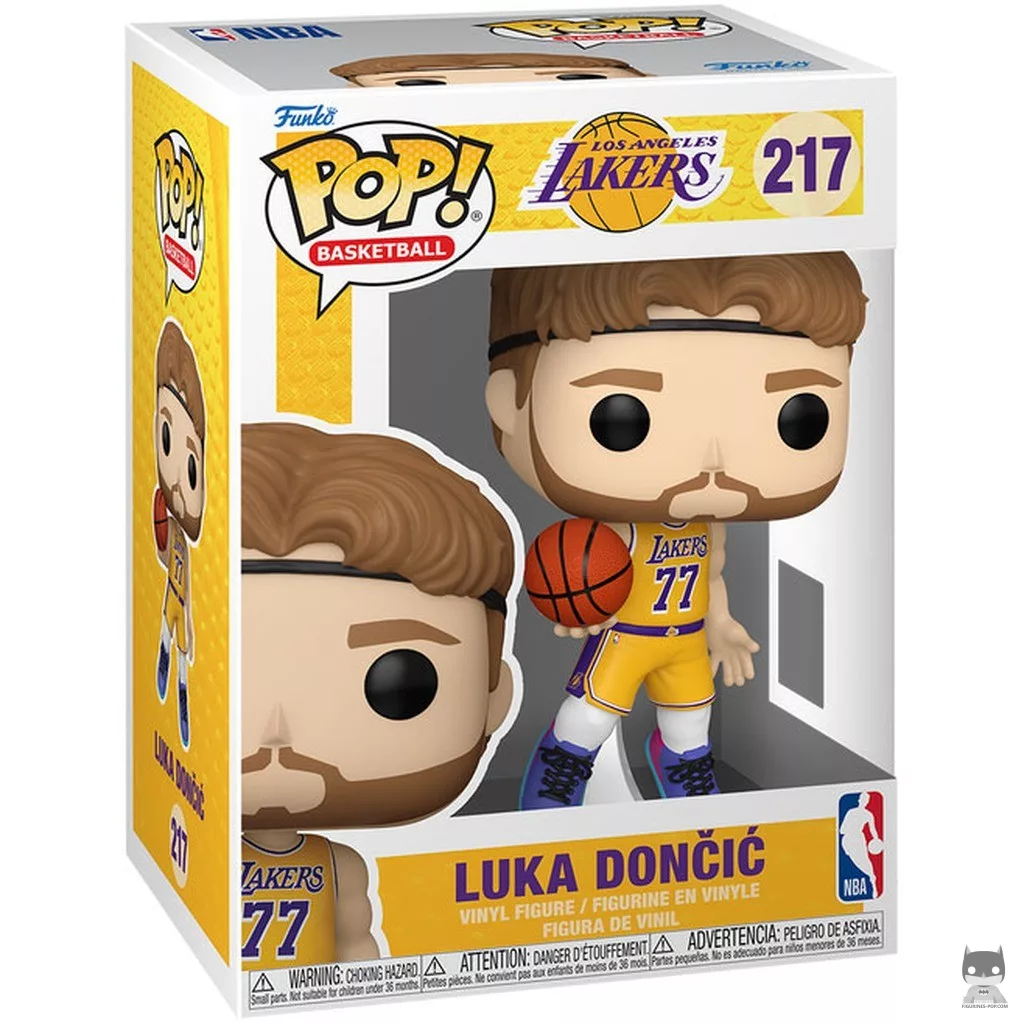 Figurine Funko POP Luka Dončić (maillot doré Lakers) avec boîte