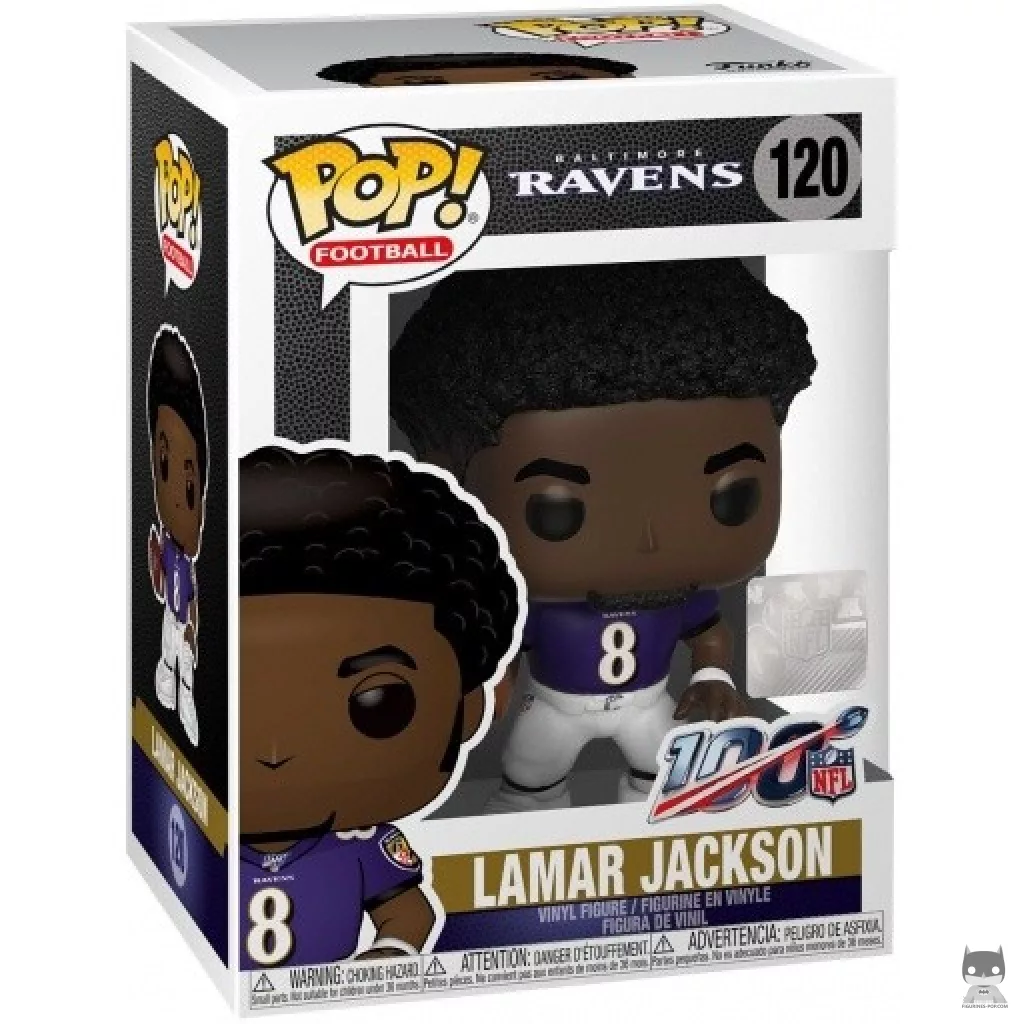 Figurine Funko POP Lamar Jackson avec boîte