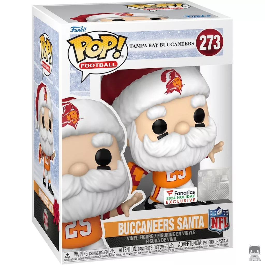 Figurine Funko POP Père Noël Tampa Bay Buccaneers avec boîte