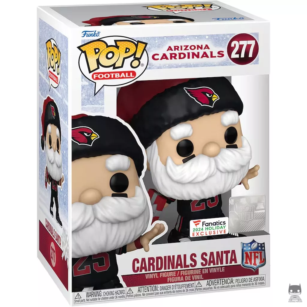 Figurine Funko POP Père Noël Arizona Cardinals avec boîte