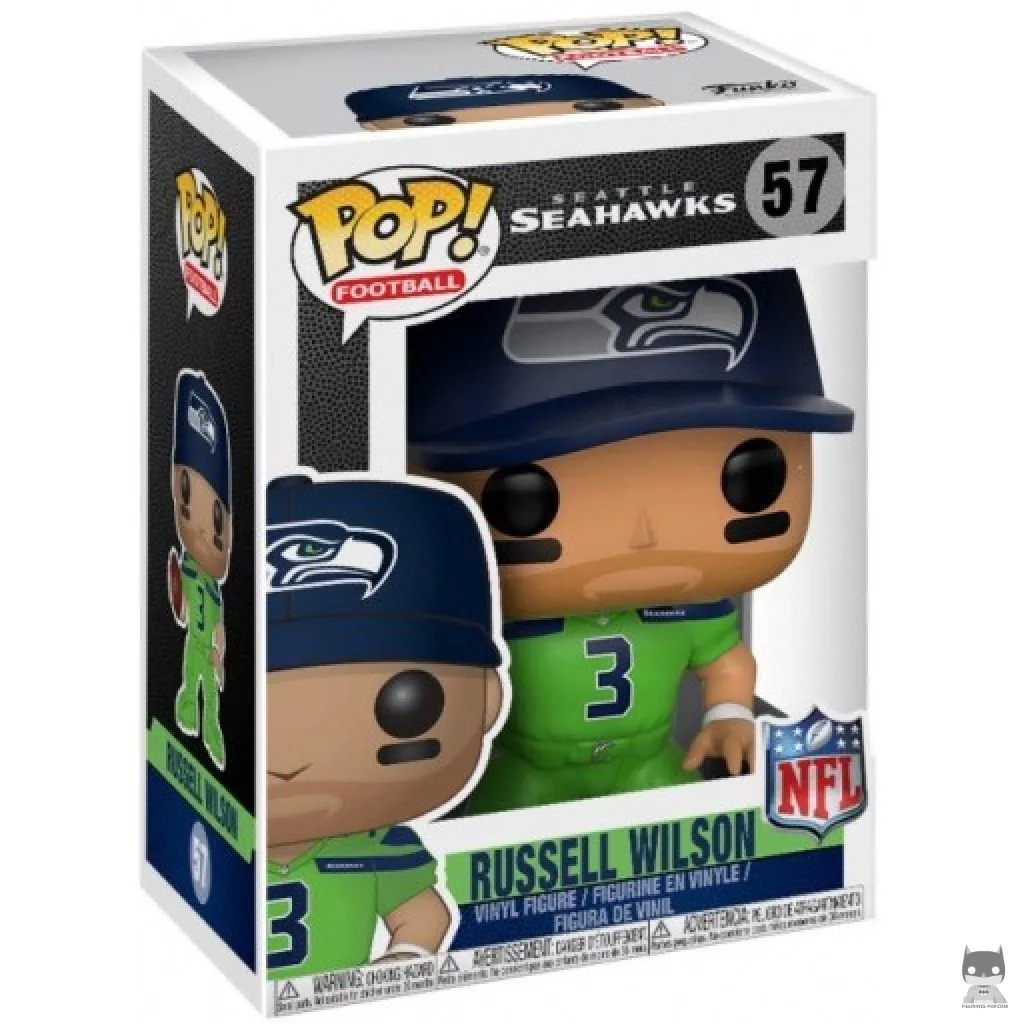 Figurine Funko POP Russell Wilson (Seahawks Color Rush) avec boîte