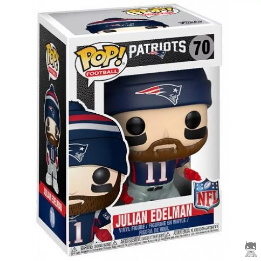 Figurine Funko POP Julian Edelman (Patriots Home) avec boîte