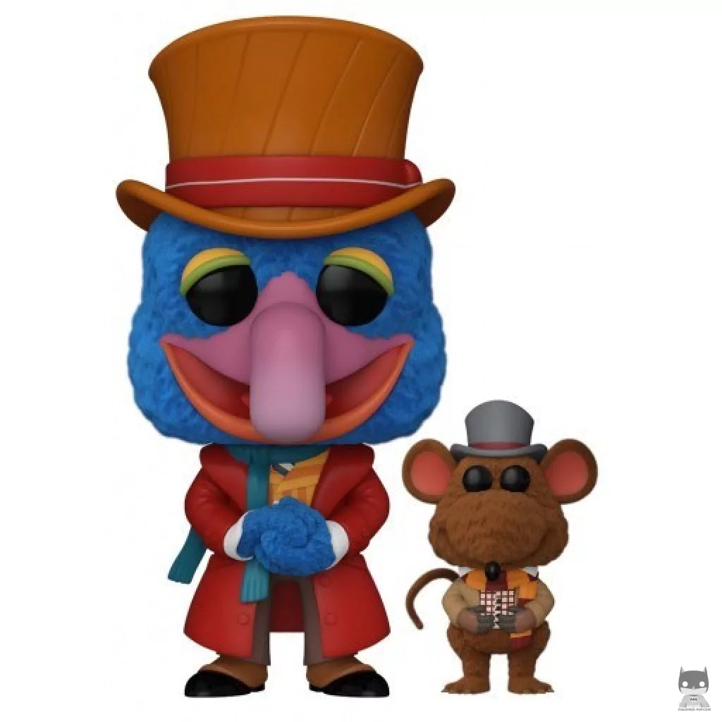 Figurine Funko POP Charles Dickens avec Rizzo (Flocked) (Noël chez les Muppets)