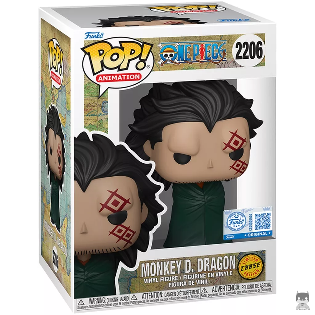 Figurine Funko POP Monkey D. Dragon (Chase) avec boîte