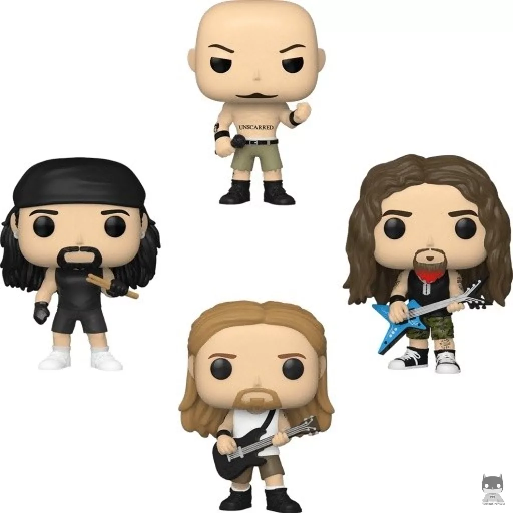 Figurine Funko POP Philip Anselmo, Vinnie Paul, Dimebag Darrell & Rex Brown (Pantera)