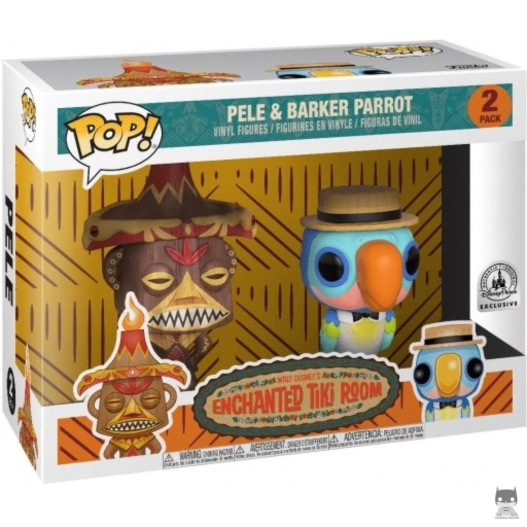 Figurine Funko POP Pele & Barker Parrot de Enchanted Tiki Room avec boîte