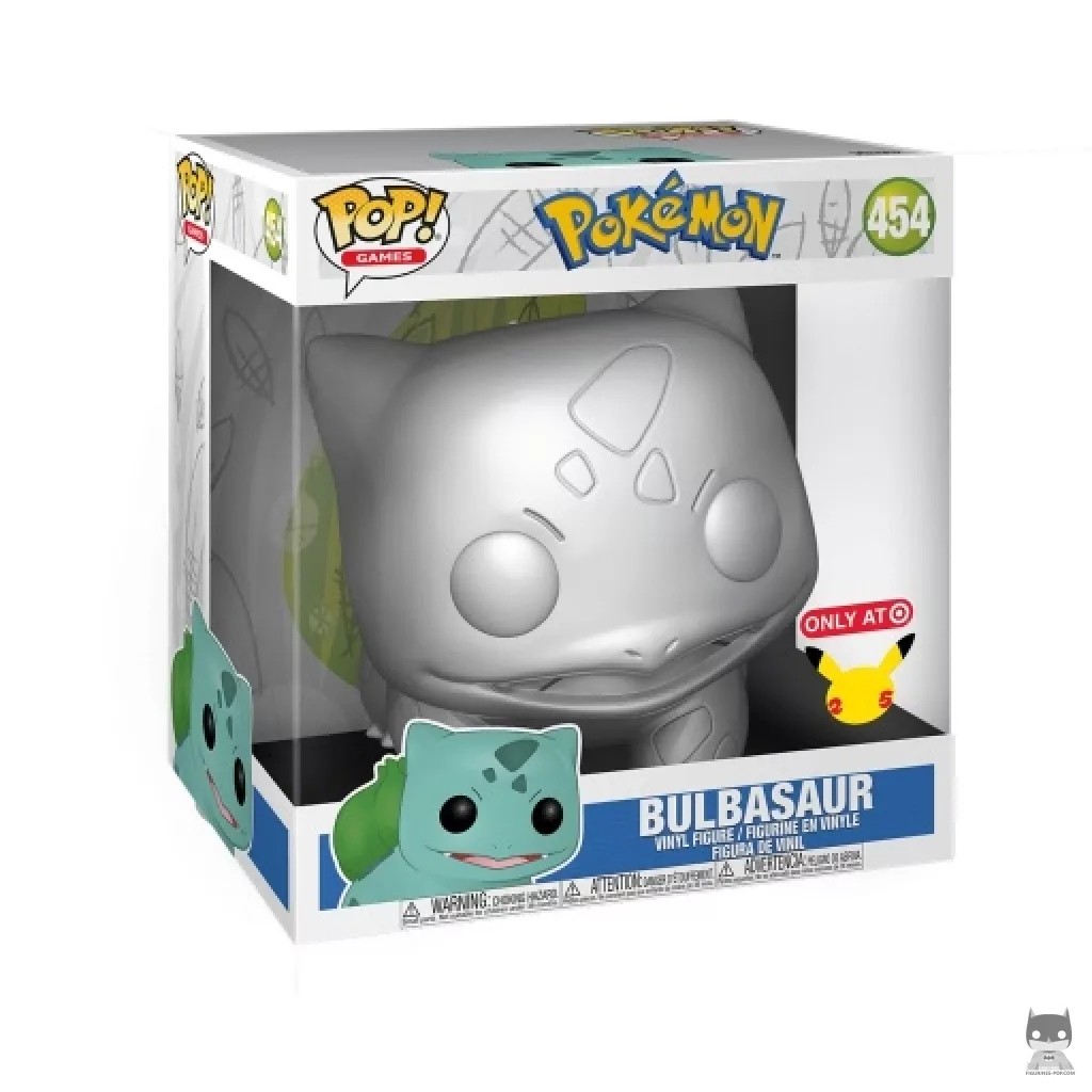 Figurine Funko POP Bulbasaur (Supersized 10'' & Metallic) avec boîte